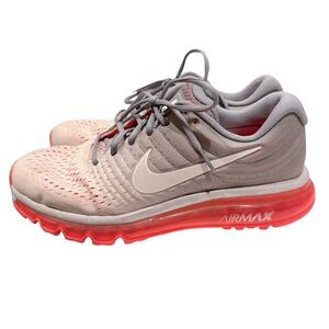 Nike Air Max 2017 Hot Lava Pink Red Platinum Shoes 849560-007 Women Size 10